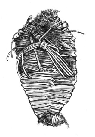 Fishtail sandal drawing by Rob Turner
